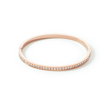 Load image into Gallery viewer, Bangle stainless steel &amp; crystals rose gold crystal
