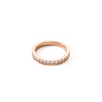 Rose gold crystal ring stainless steel