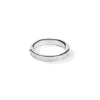Ring stainless steel silver & crystals pavé crystal