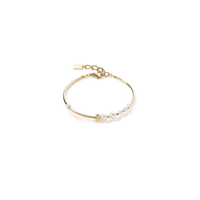 Bracelet Asymmetry Freshwater Pearls & Stainless steel Gold