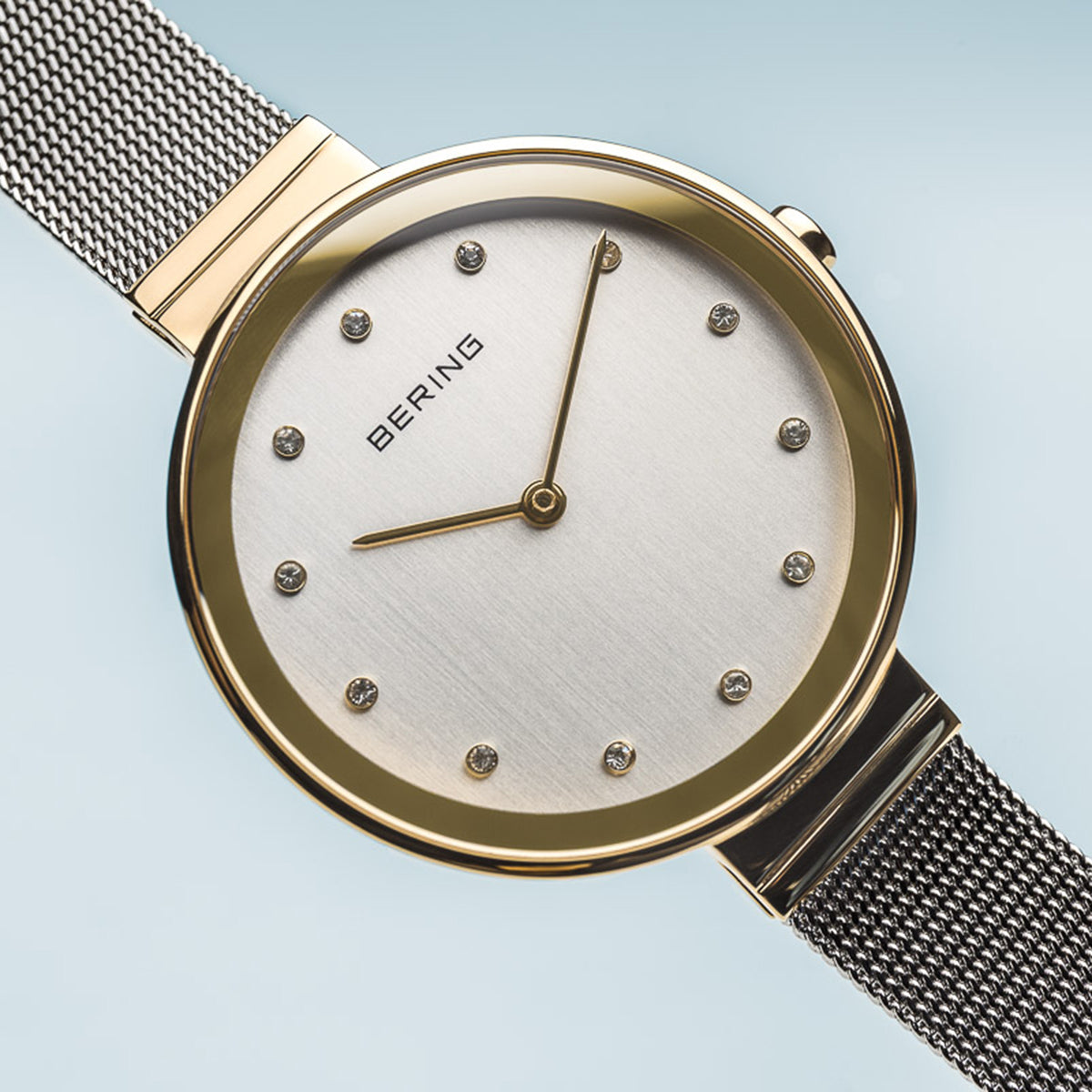 BERING Silver and gold watch 12034-010