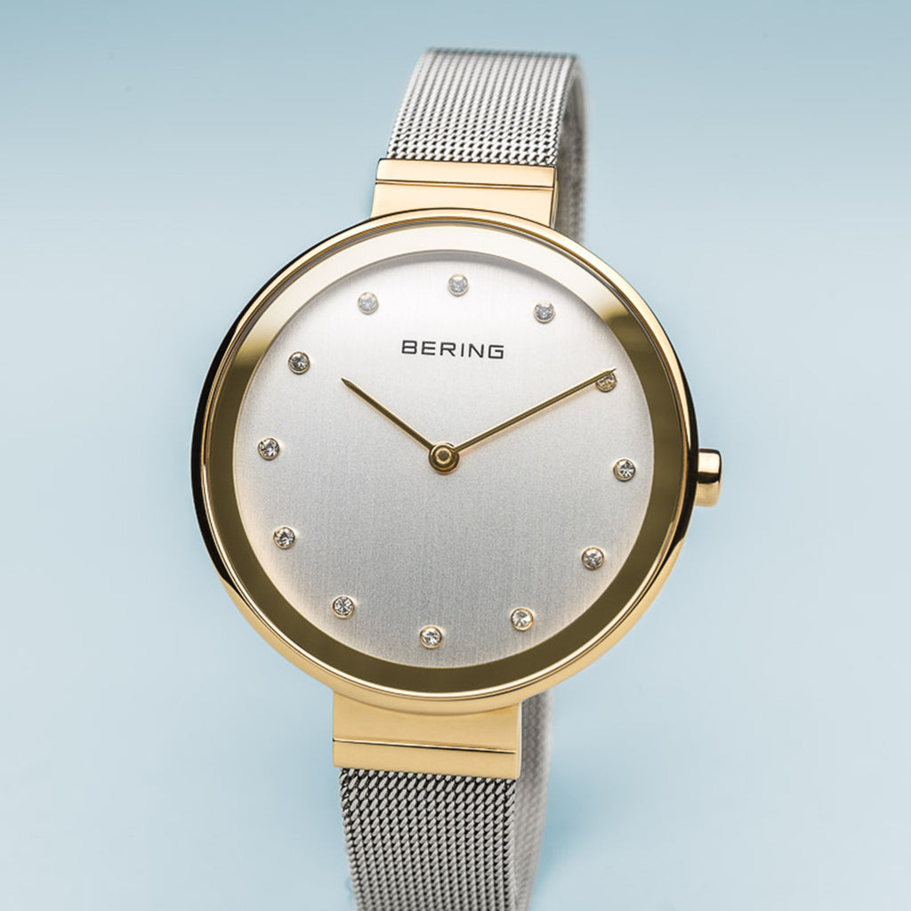 BERING Silver and gold watch 12034-010
