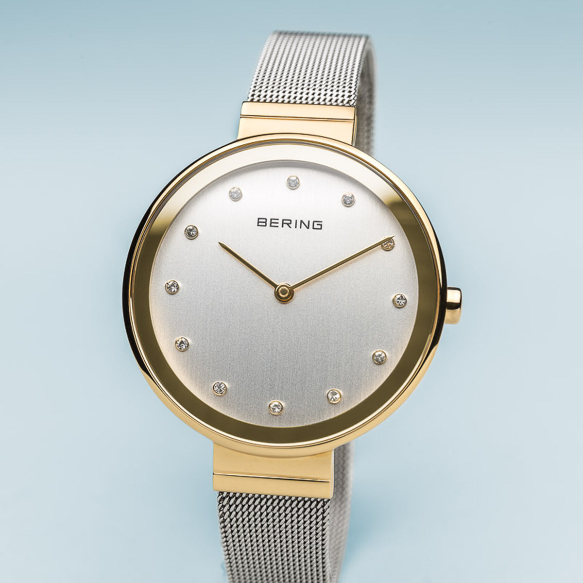 BERING Silver and gold watch 12034-010