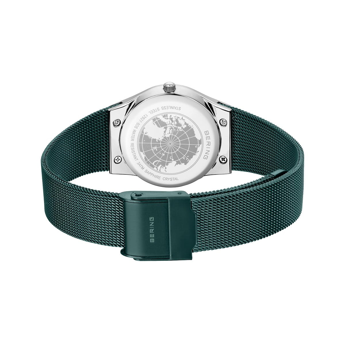 BERING Ladies Silver and Teal Watch 12927-808