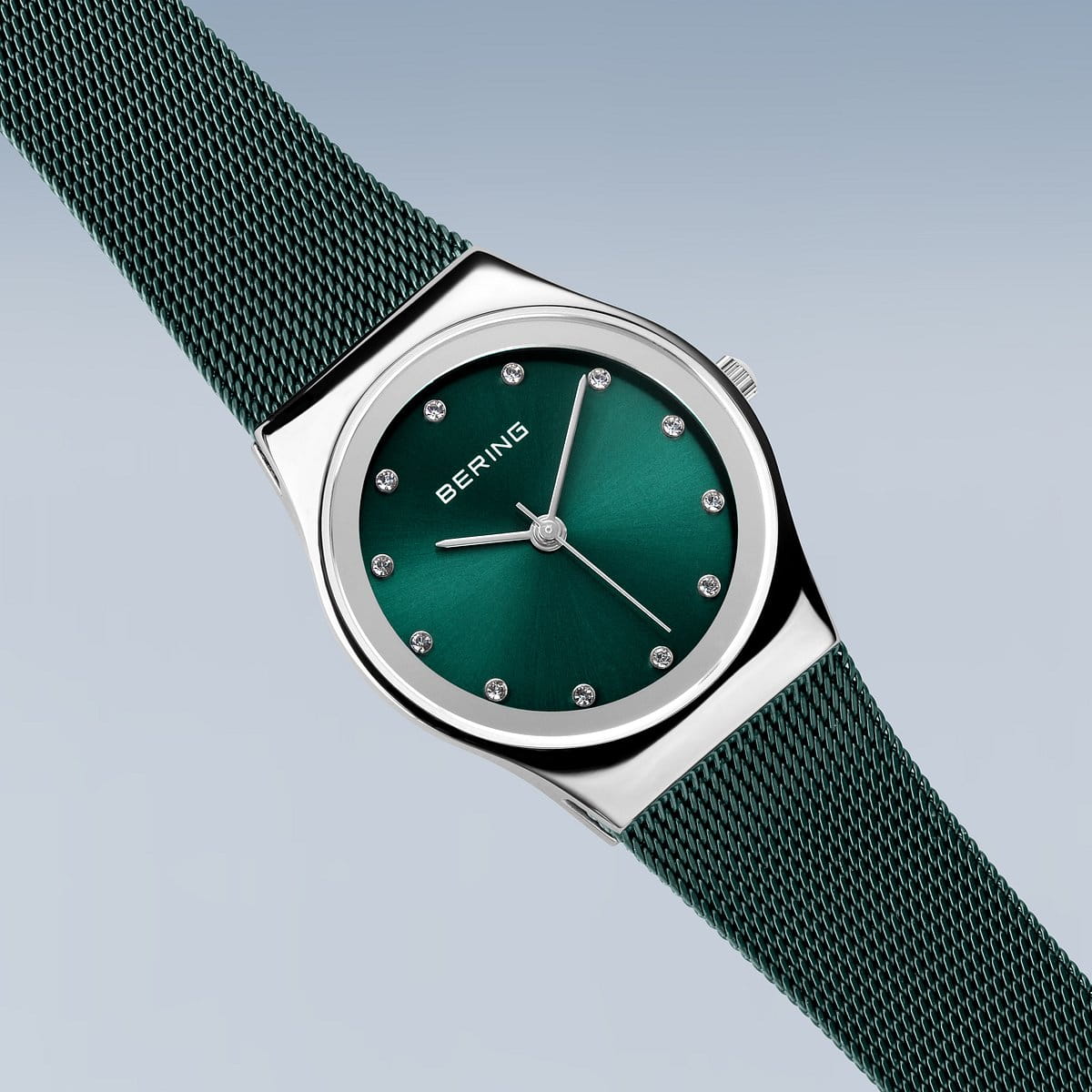 BERING Ladies Silver and Teal Watch 12927-808