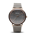 BERING Grey and Rose Gold Watch 13436-369