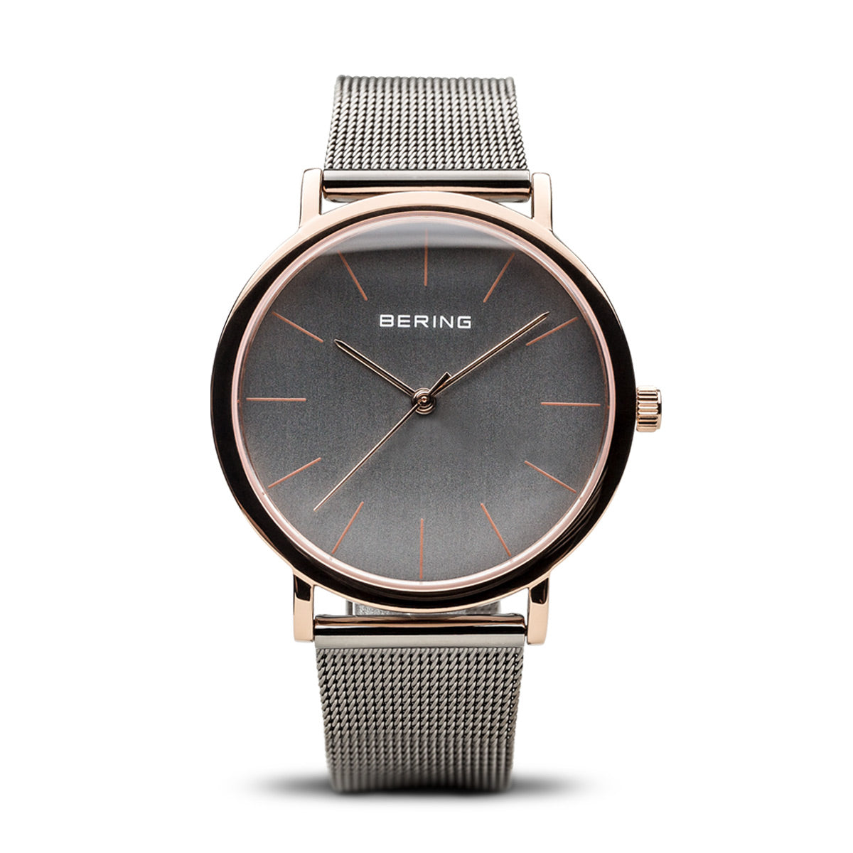 BERING Grey and Rose Gold Watch 13436-369