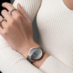 BERING Grey and Rose Gold Watch 13436-369