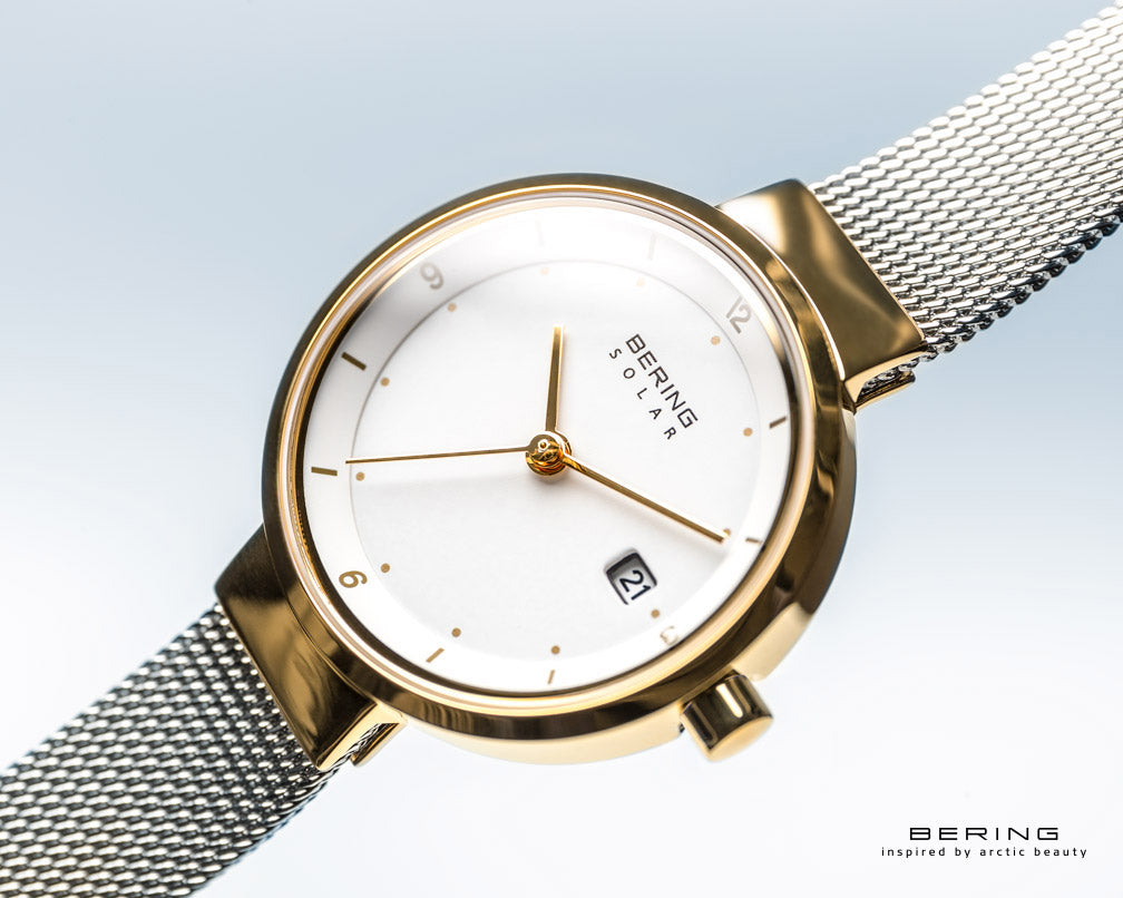 BERING Ladies Solar Gold Watch 14426-010