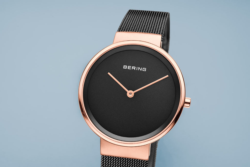 BERING Ladies Black and Gold Watch 14531-166