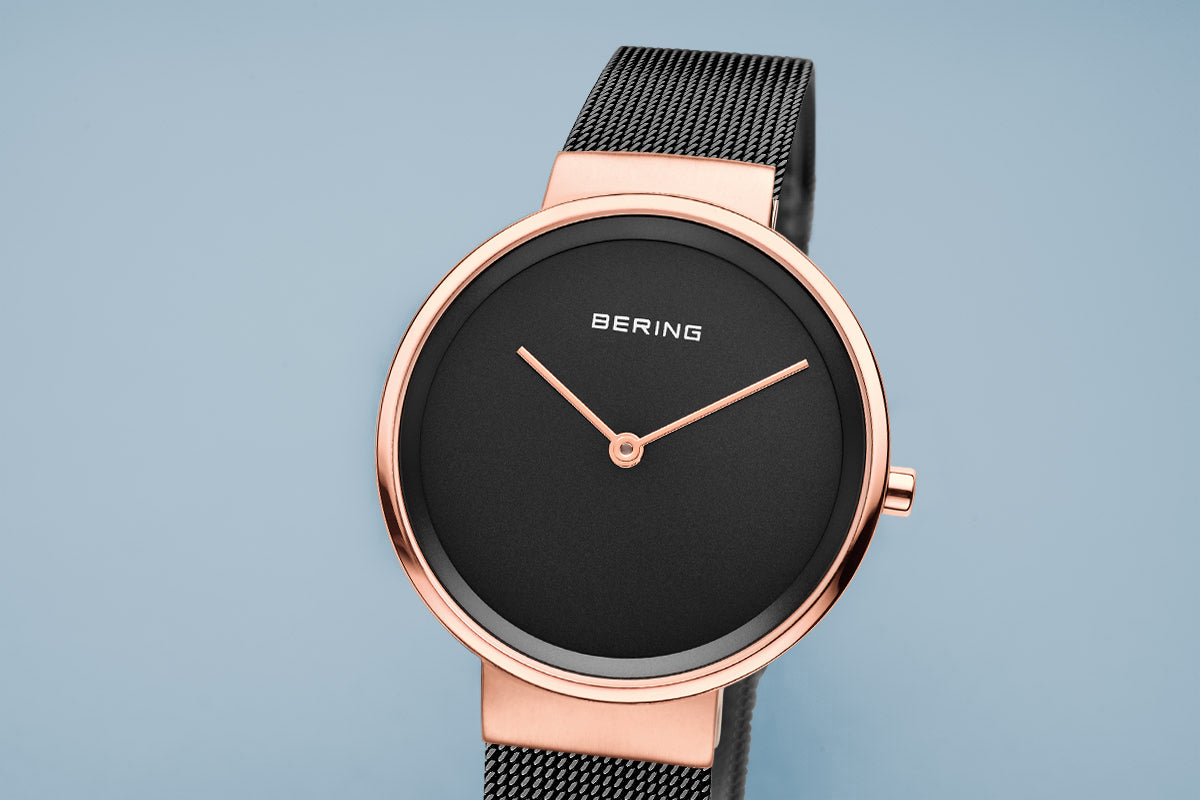 BERING Ladies Black and Gold Watch 14531-166