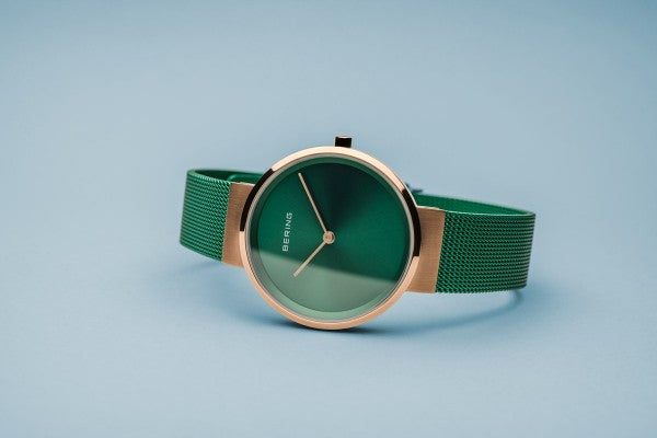 BERING Ladies Green Watch 14531-868