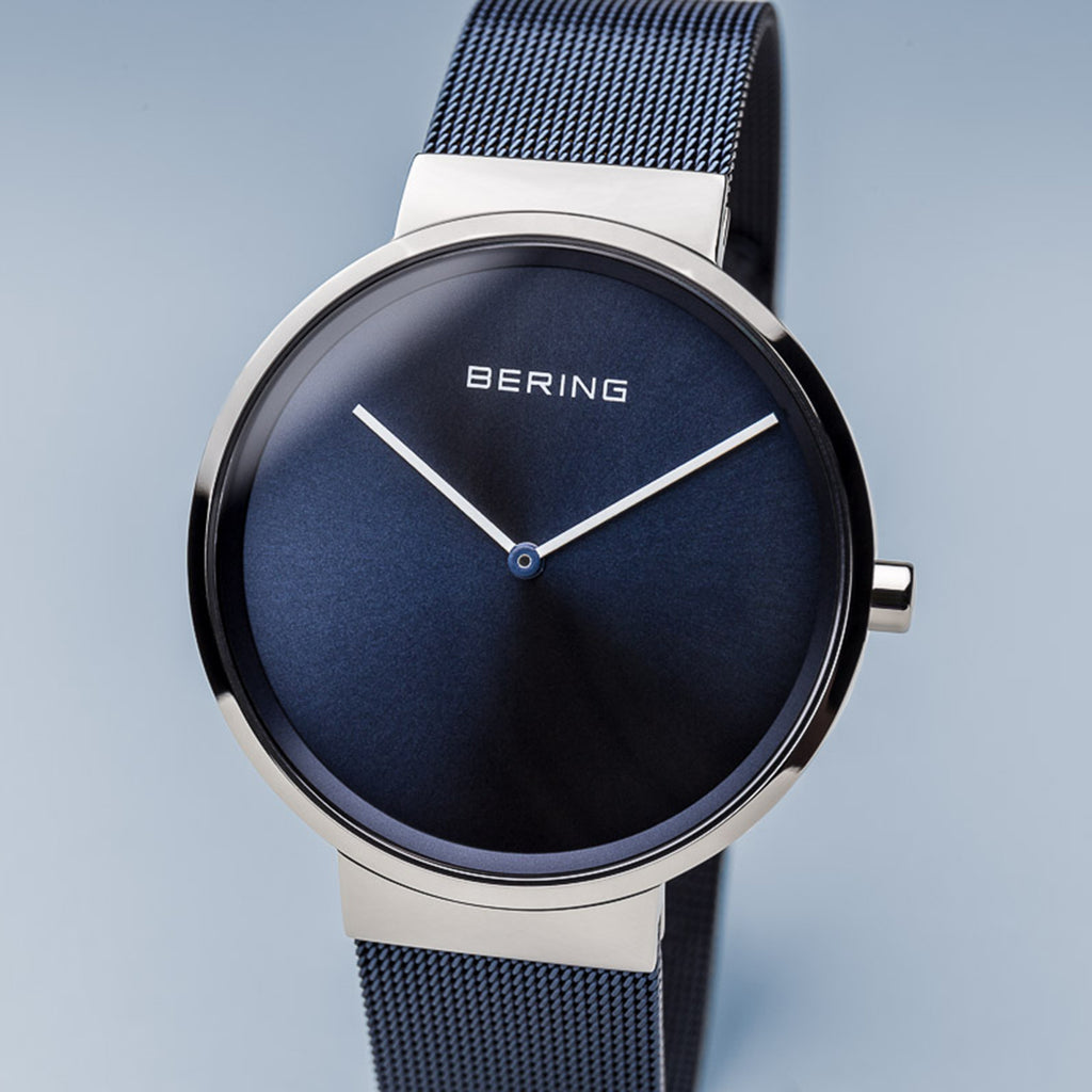 BERING Blue and Silver Watch 14539-307