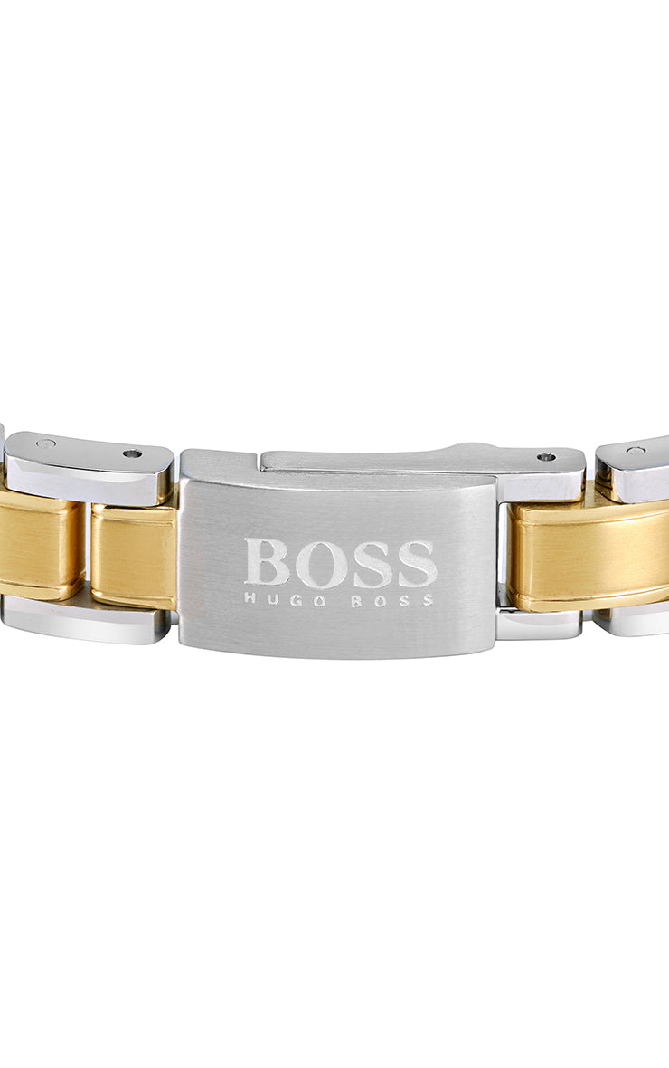 Gents BOSS Metal Link Essentials Two-Tone Bracelet