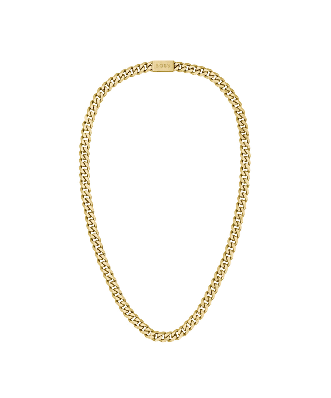 Gents BOSS Chain for Him Light Yellow Gold IP Necklace