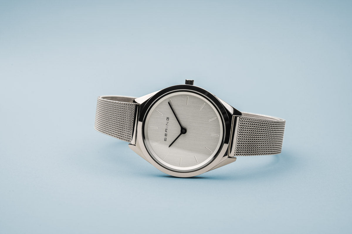 BERING Ladies Ultra Slim Silver Watch 17031-000