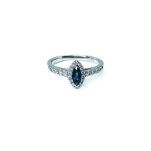 Load image into Gallery viewer, 18ct White Gold Diamond and Sapphire Marquise ring

