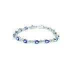18ct White Gold Tanzanite and Diamond Bracelet