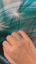Load and play video in Gallery viewer, 9ct White Gold Diamond Hearts Cocktail Ring
