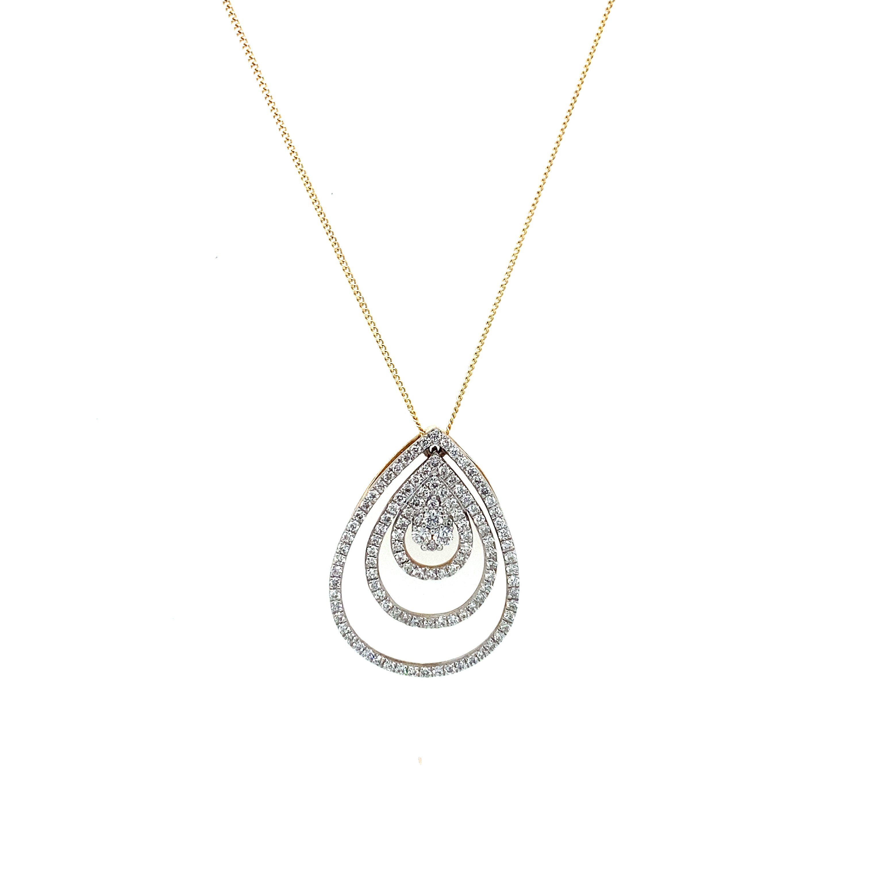 9ct Yellow Gold Teardrop Pendant