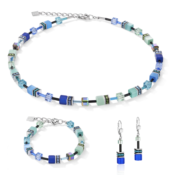 GeoCUBE® Earrings Blue-Green