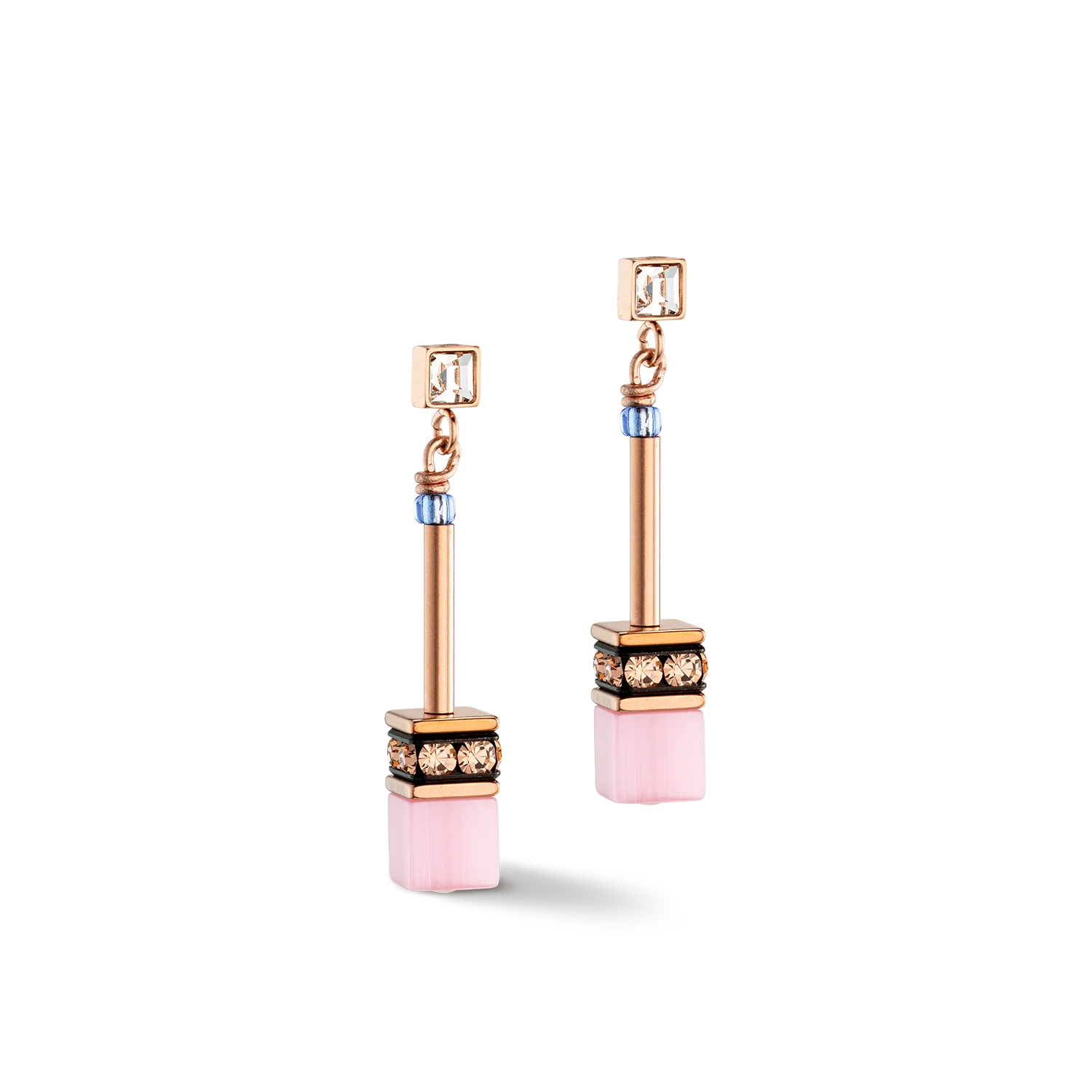 GeoCUBE¨ Iconic Chain earrings pale blue pink
