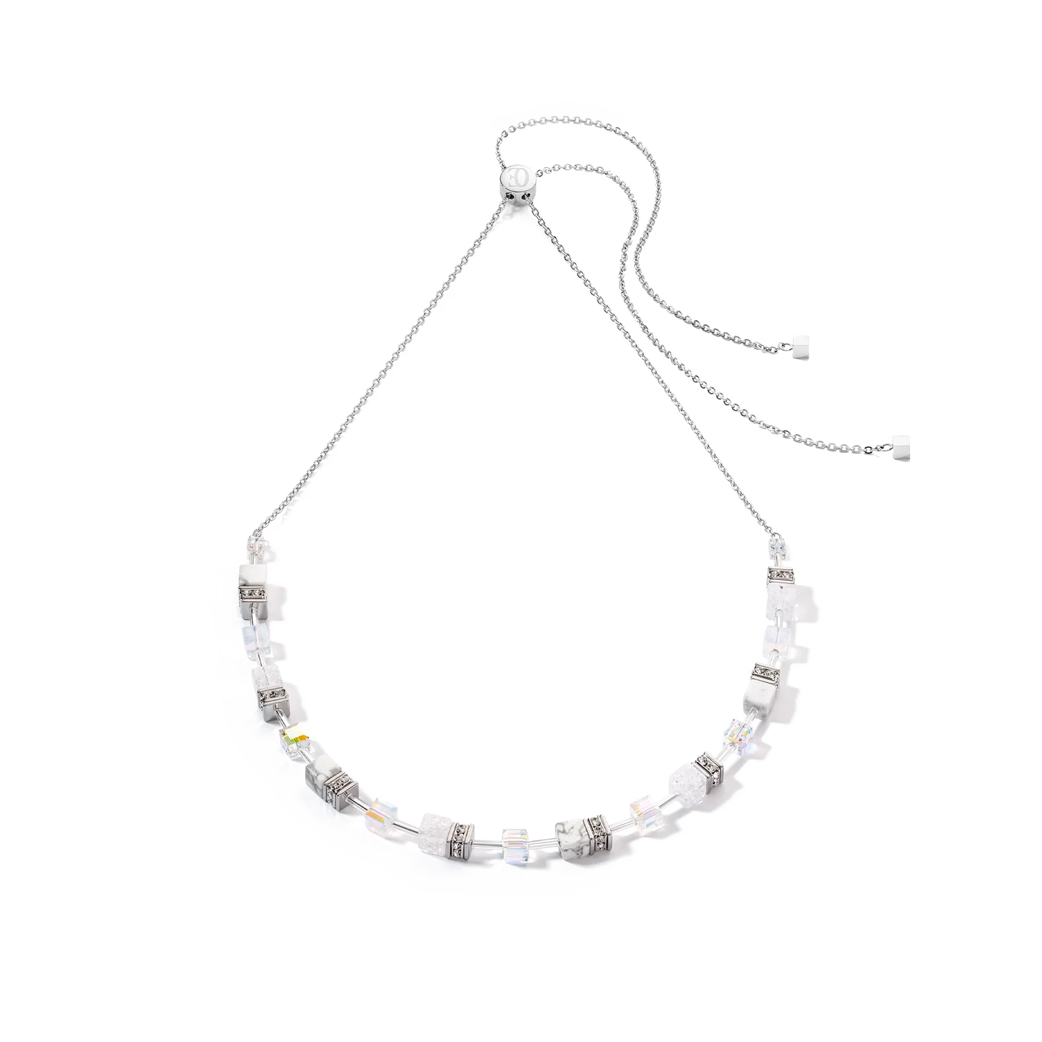 GeoCUBE¨ Iconic Nature Chain necklace white