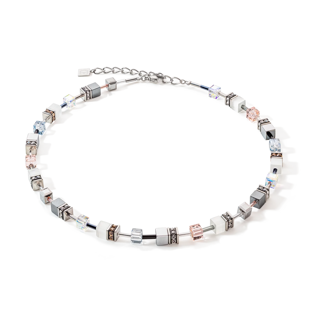 GeoCUBE® Iconic Monochrome Necklace Peach