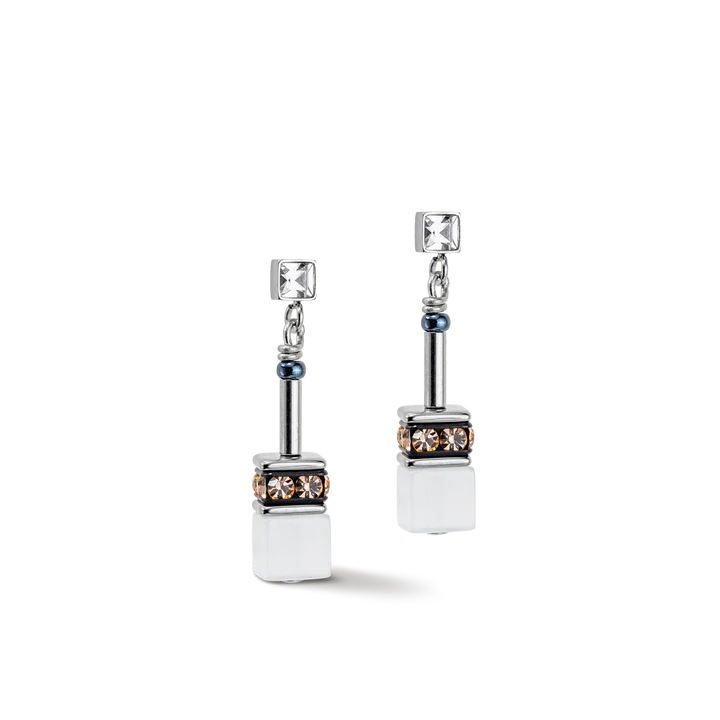 GeoCUBE® Iconic Monochrome Earrings Peach