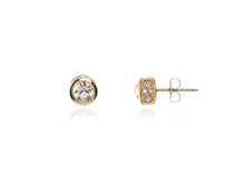Load image into Gallery viewer, Rocio Gold Pavee Earrings
