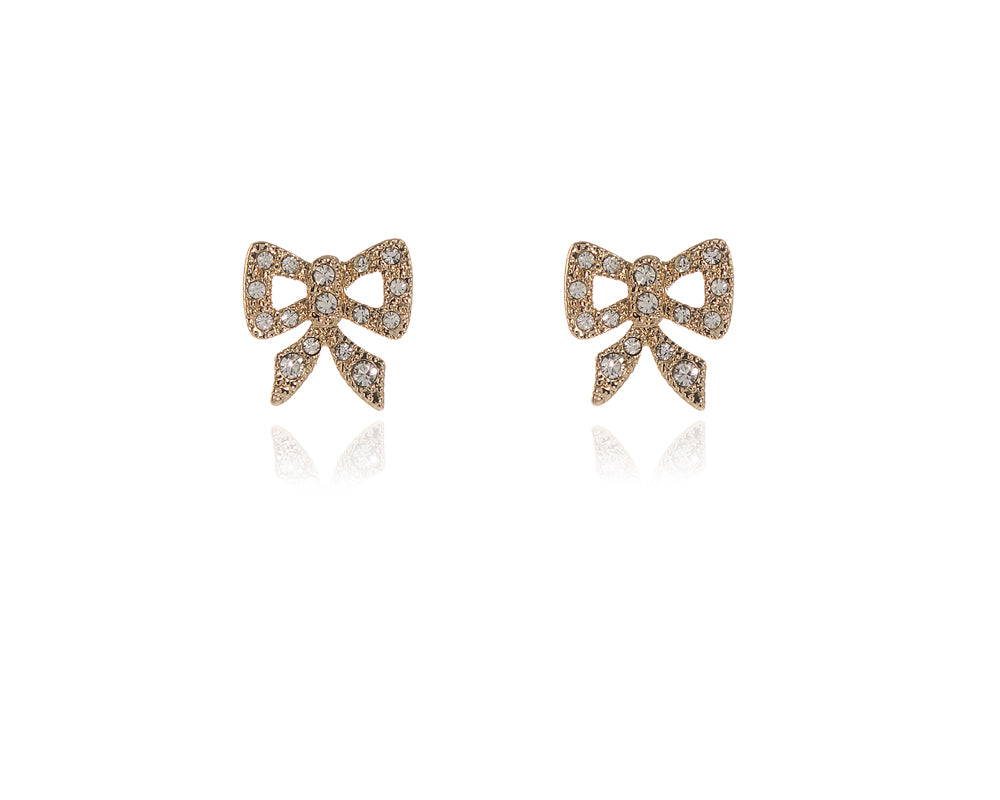 Cute Bow Gold Earrings