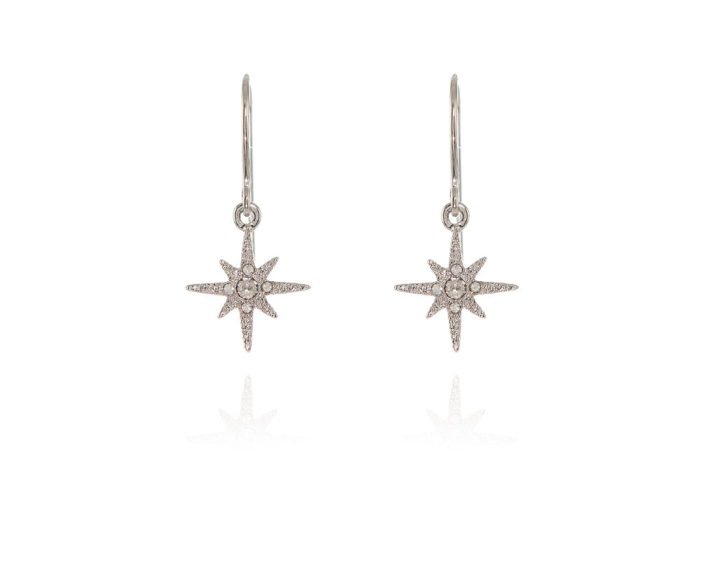 North Star Silver Earrings