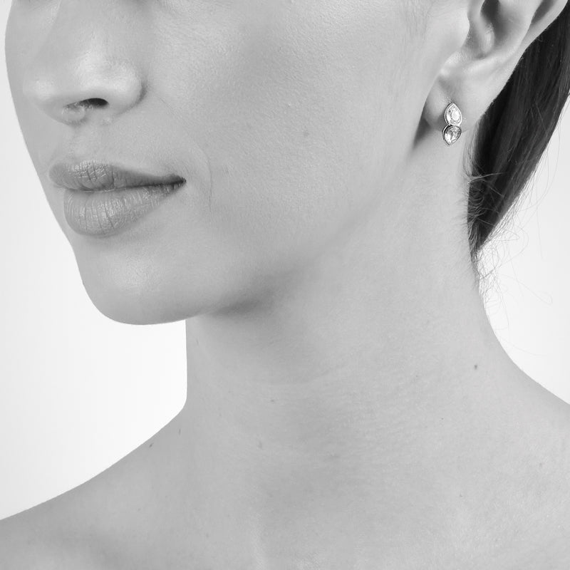 Talh Silver & Aquamarine Earrings