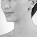 Ikia Silver Pearl White Earrings