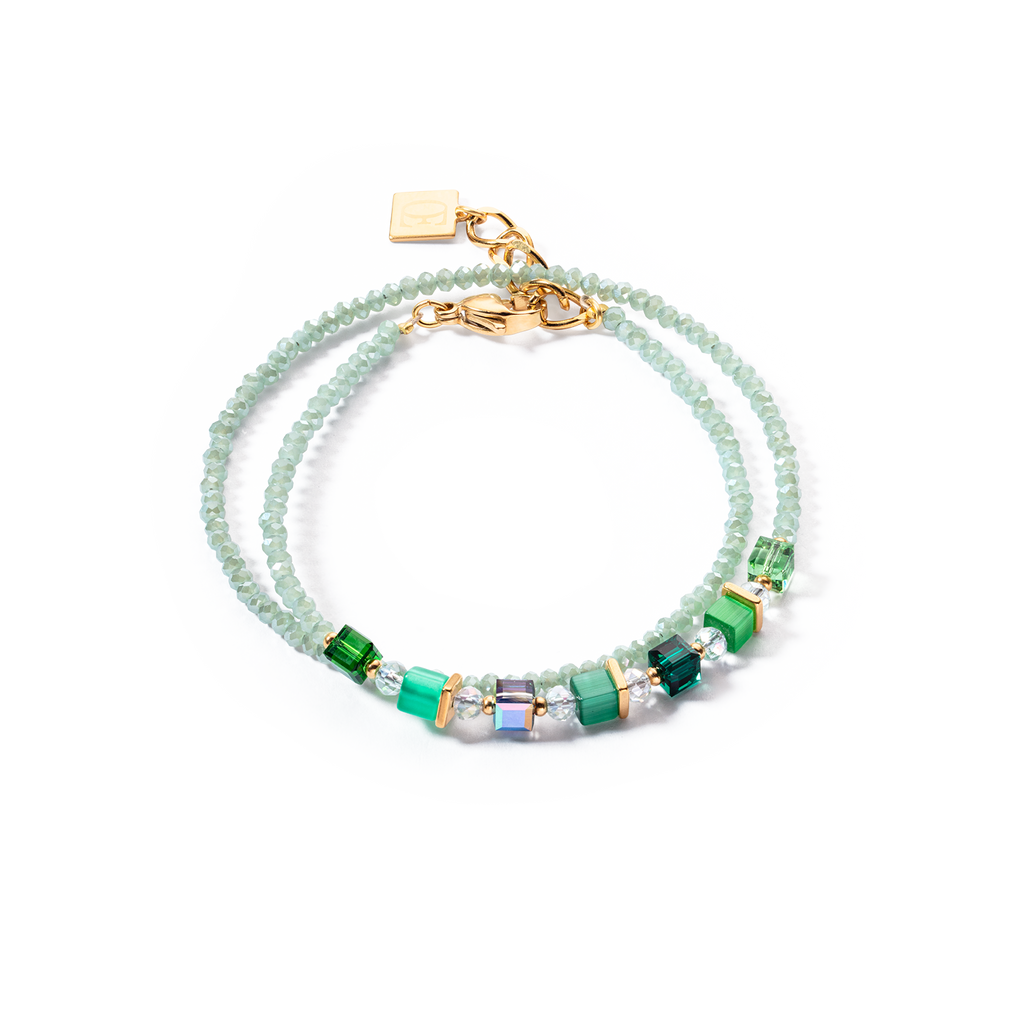 Joyful Colours Wrap bracelet gold green