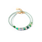 Joyful Colours Wrap bracelet gold green