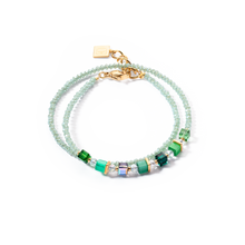 Load image into Gallery viewer, Joyful Colours Wrap bracelet gold green

