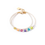 Joyful Colours Wrap bracelet gold rainbow