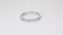 Load and play video in Gallery viewer, 18ct White Gold Diamond Grain Set Half Eternity Band
