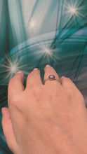 Load and play video in Gallery viewer, 9ct White Gold Diamond and 0.20tct Sapphire Cluster Ring
