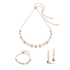 Bracelet GeoCUBE® Pink Aventurine Delicate Chain Rose gold-peach