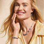 GeoCUBE® Precious Fusion Chunky Chain Earrings Light Blue