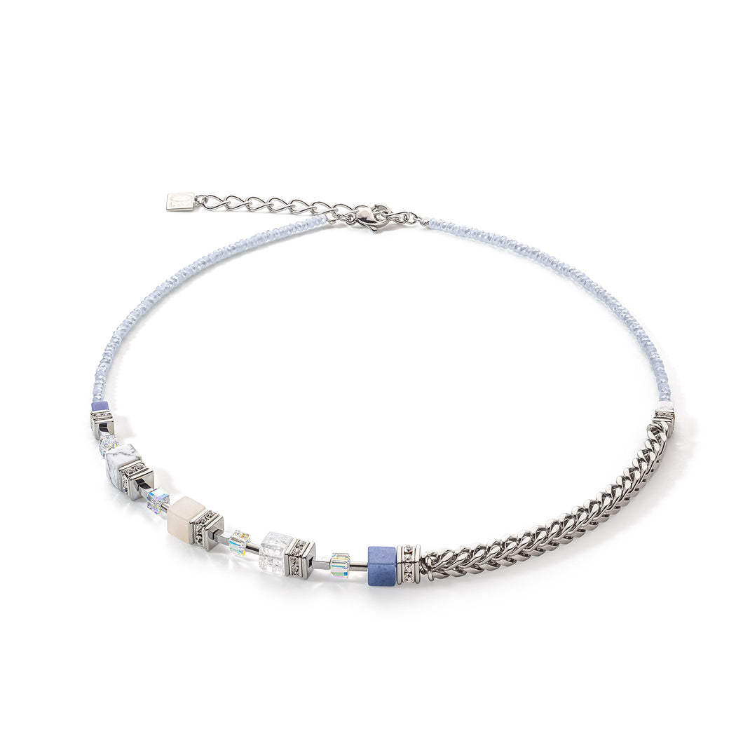 GeoCUBE® Precious Fusion Chunky Chain Necklace Light Blue
