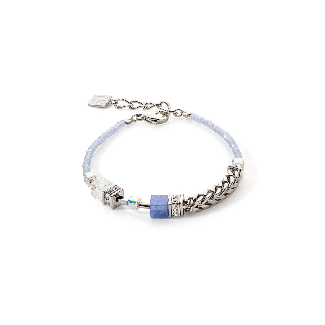 GeoCUBE® Precious Fusion Chunky Chain Bracelet Light Blue