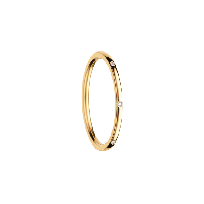 BERING Ring | Polished Gold with Zirconia | 560-27-X0 | Inner Ring