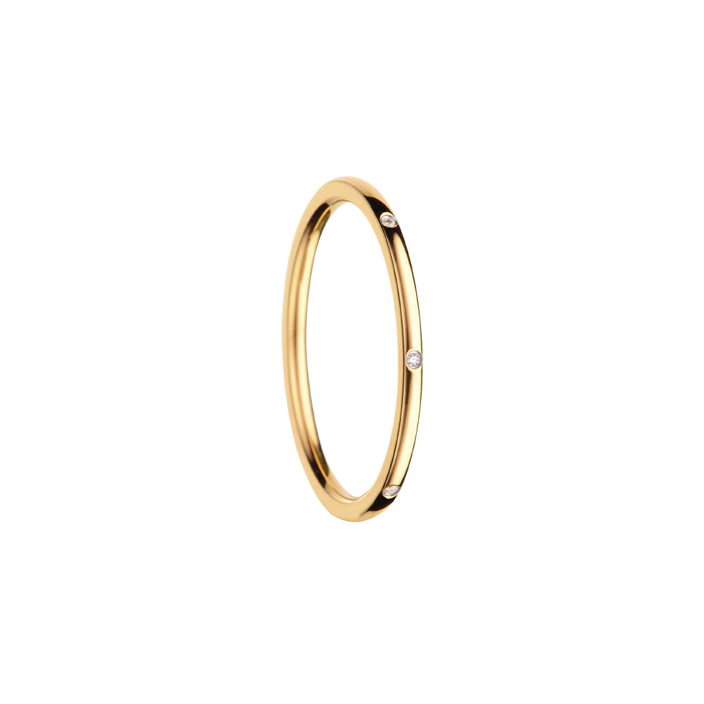 Bering Ring | Polished Gold with Zirconia | 560-27-X0 | Inner Ring