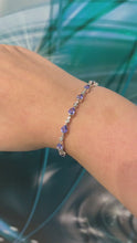 Load and play video in Gallery viewer, 18ct White Gold Tanzanite and Diamond Bracelet

