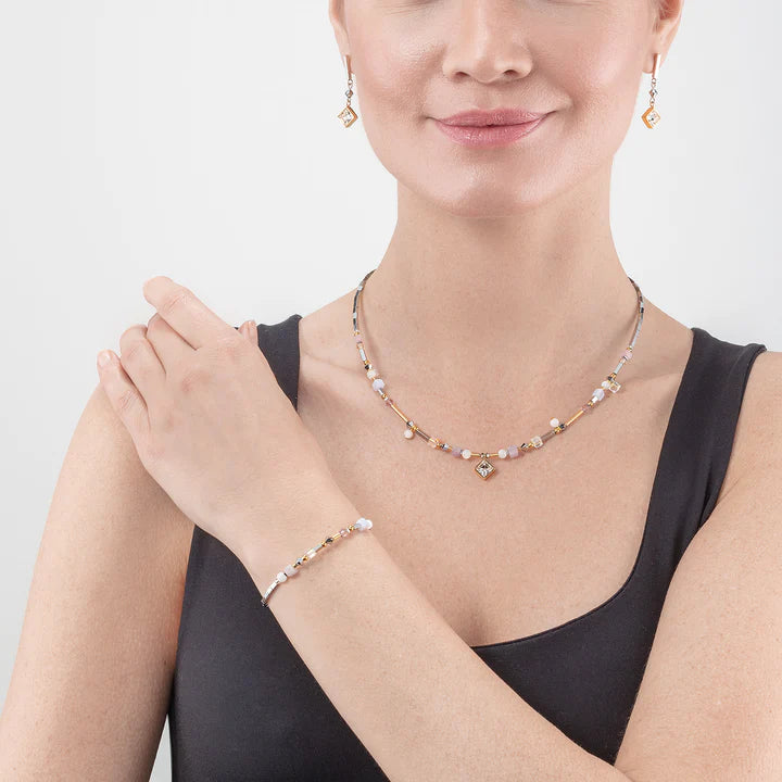 Brilliant Square Precious Bracelet Multicolour Romantic Pastel