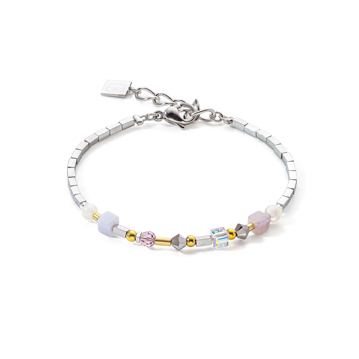 Brilliant Square Precious Bracelet Multicolour Romantic Pastel