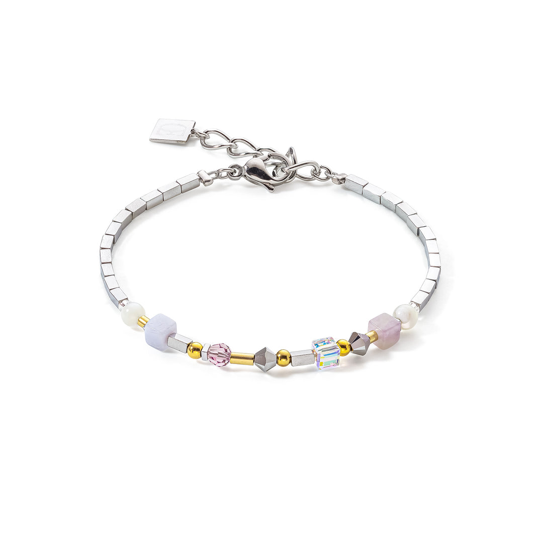 Brilliant Square Precious Bracelet Multicolour Romantic Pastel